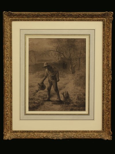 Peasant in his Garden by Jean Francois Millet