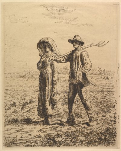 Peasants Going to Work by Jean-Francois Millet