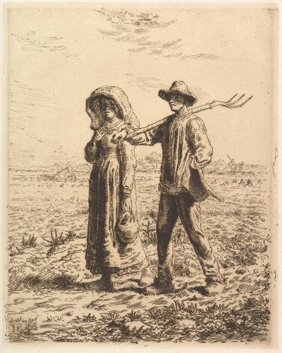 Peasants Going to Work by Jean-Francois Millet