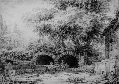 Landscape with Ruins by Jean-Honore Fragonard