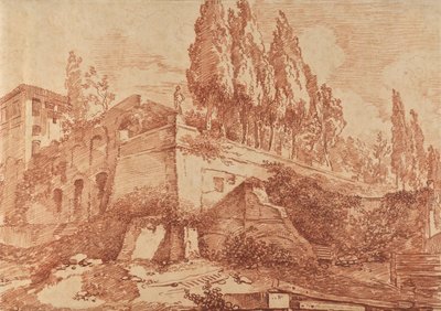 Ruins of an Imperial Palace, Rome by Jean-Honore Fragonard