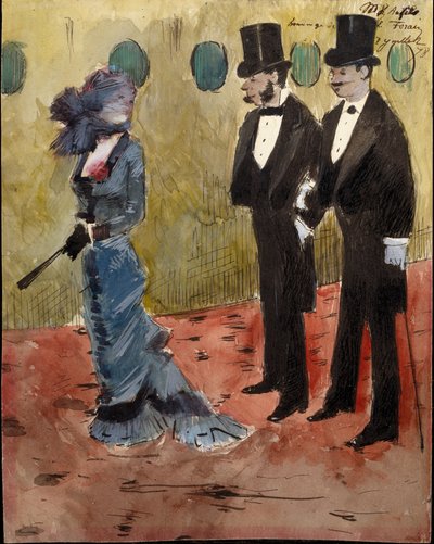 At the Theater by Jean-Louis Forain