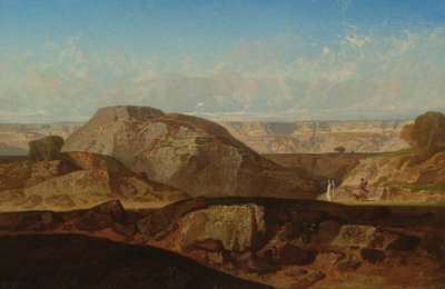 Raphael and Tobias en route to Rhages in Media by Jean Adrien Guignet