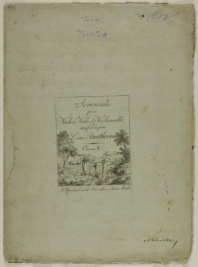Serenade for Violin, Viola and Cello, composed by Ludwig von Beethoven by Jean Andre