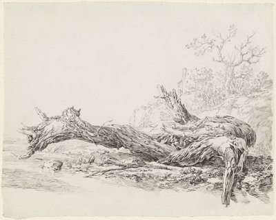 An Ancient Tree Fallen Beside a Stream by Jean Antoine Constantin