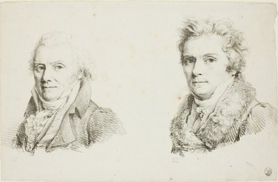 Self-Portrait in a Dark Cloth Coat and Self-Portrait in a Fur-Collared Coat by Jean Antoine Laurent