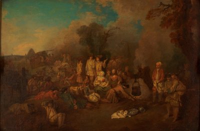 Bivouac by Jean-Antoine Watteau