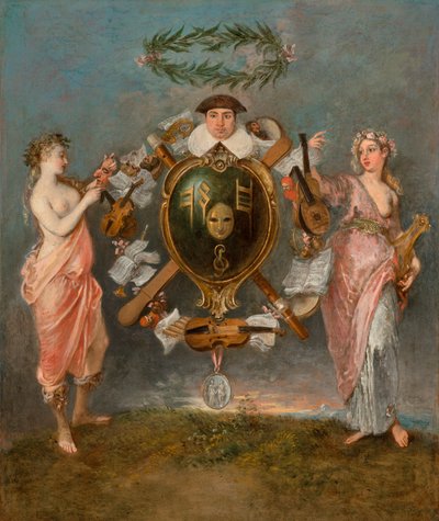 The Alliance of Music and Comedy by Jean-Antoine Watteau