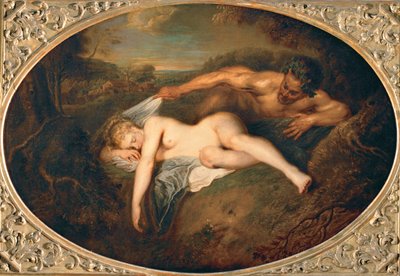 Nymph and Satyr by Jean-Antoine Watteau