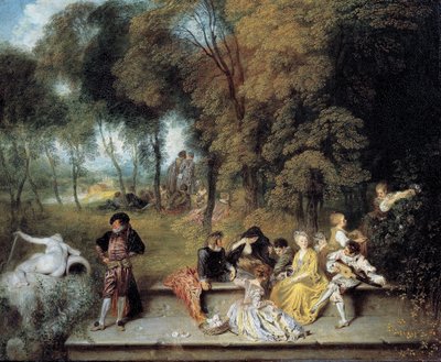 Pleasures of Love by Jean-Antoine Watteau