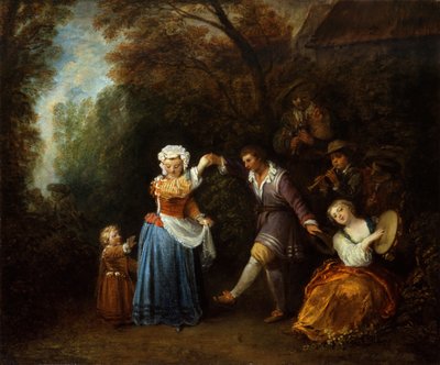 The Country Dance by Jean-Antoine Watteau