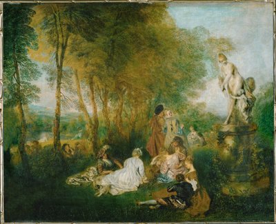 The love party by Jean Antoine Watteau