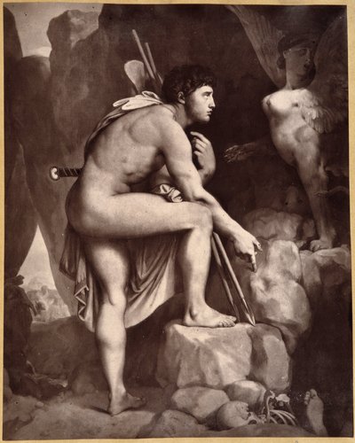 Oedipus with Sphinx by Jean Auguste Dominique (after) Ingres