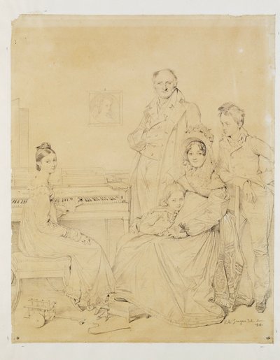 The Stamaty Family by Jean Auguste Dominique Ingres