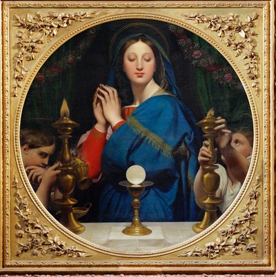 The Virgin with the Host, Tondo by Jean Auguste Dominique Ingres