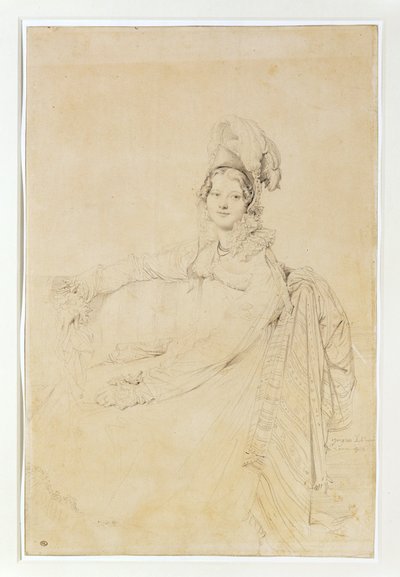 Mme. Destouches, born Armande Edmee Charton, newly married to architect Destouches by Jean Auguste Dominique Ingres