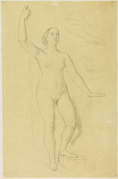 Study for Joan of Arc, and Sketches of Hands by Jean Auguste Dominique Ingres