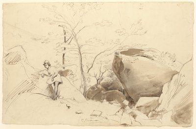 Pen and Brown Ink, Brush and Brown Wash Over Pencil on Paper by Jean Baptiste Camille Corot