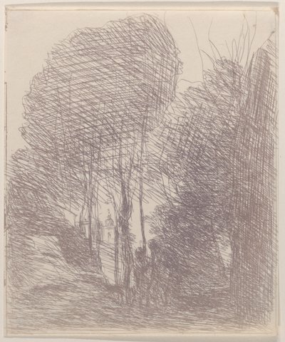 Souvenir de la Villa Pamphili by Jean Baptiste Camille Corot