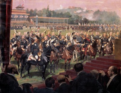 The distribution of flags at Longchamp by President Jules Grevy on July 14 by Jean Baptiste Edouard Detaille