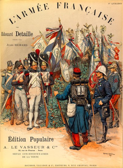 Types and Uniforms of the French Army by Captain Jules Richard, Illustrated by Edouard Detaille: First Cover of the Book 