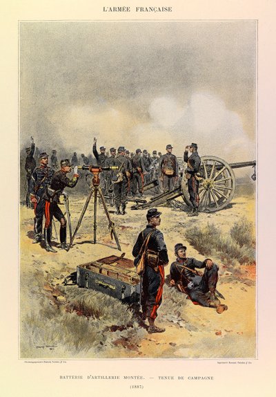 Battery of Artillery Mounted in Field Uniform in 1887 by Jean Baptiste Edouard Detaille
