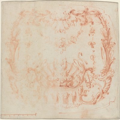 Rococo Wall Design with a Fountain and Swans by Jean Baptiste Joseph Pater