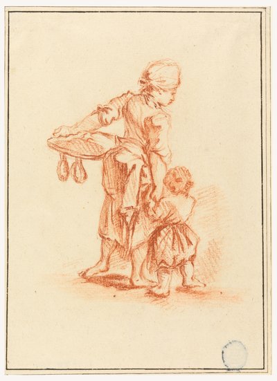 A Woman Leading a Child, 1750–75 by Jean-Baptiste Le Prince