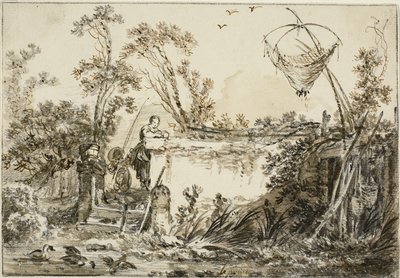 Study for the Frontispiece for Varie Vedute del Gentile by Jean Baptiste Le Prince