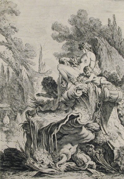Fountain with a Naiad Seated on a Shell by Jean Baptiste Marie Pierre