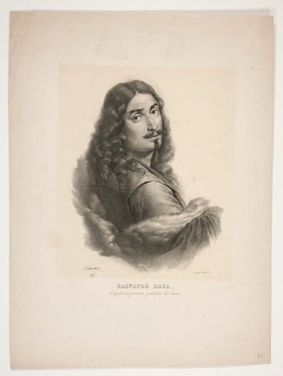 Portrait of Salvator Rosa by Jean Baptiste Mauzaisse