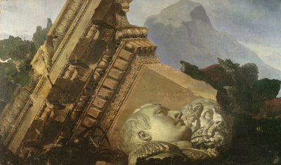 Time Showing the Destruction it Brings, study for ceiling in the Louvre by Jean Baptiste Mauzaisse