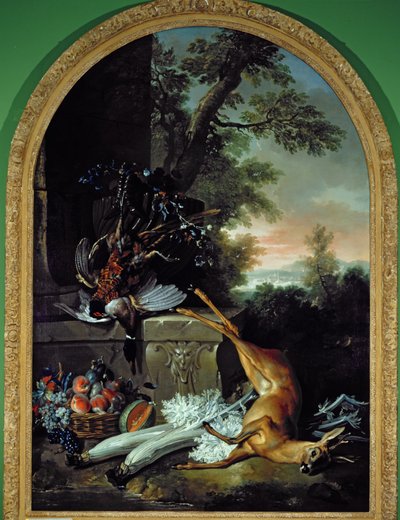 Still Life with Game in a Landscape by Jean Baptiste Oudry