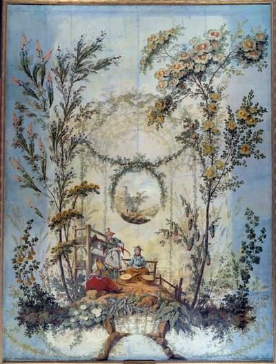 Chinoiserie: Decorative panel representing a Chinese scene, directed by Jean Pillement (1728-1808) by Jean Baptiste Pillement