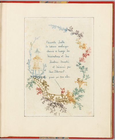 Title page, Plate 1 from "Nouvelle suite de cahiers arabesques chinois a l