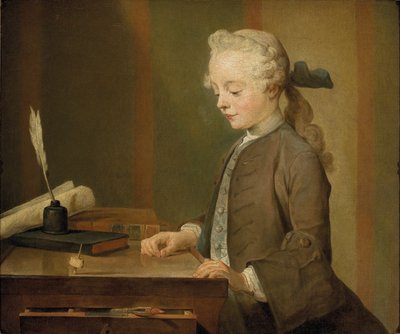 Portrait of Auguste Gabriel Godefroy by Jean Baptiste Simeon Chardin