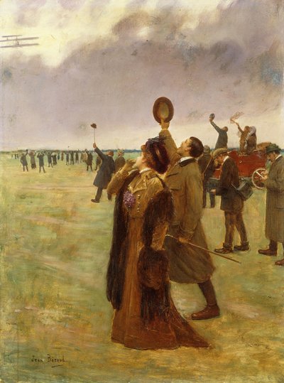 Flight of the Wright Biplane by Jean Beraud