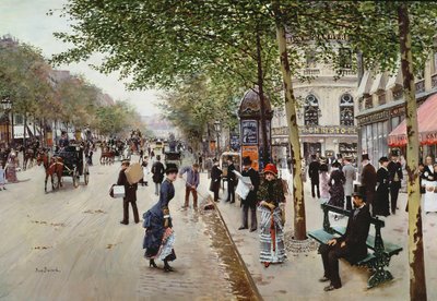 Parisian Street Scene by Jean Beraud