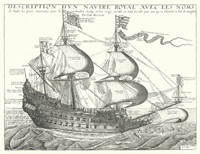 French Warship, c.1657 by Jean Boisseau