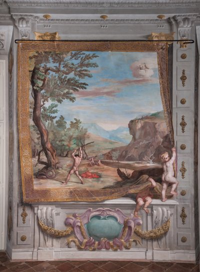 Bacchus fighting with the snake sent to him by Juno by Jean Boulanger