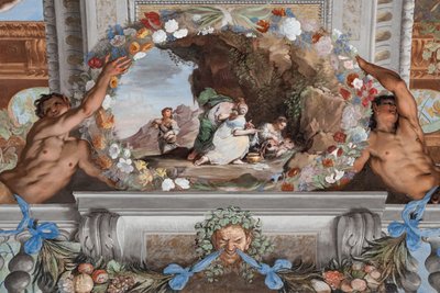Little Bacchus with three nurses leaning over him by Jean Boulanger