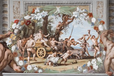 The triumphal chariot of Bacchus, pulled by Panthers and accompanied by Sileni and Bacchantes by Jean Boulanger