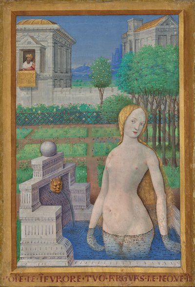 Bathsheba Bathing from the Hours of Louis XII by Jean Bourdichon