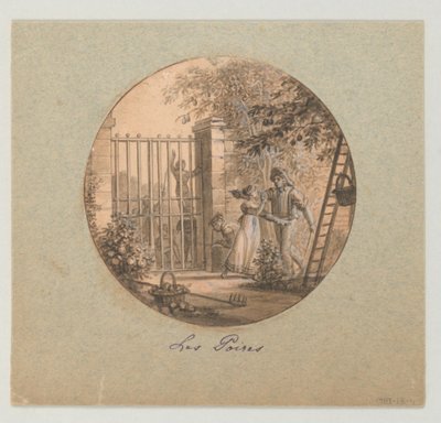 Design for a Painted Porcelain Plate, Les Poires (Pears) from the Dessert Service by Jean Charles Develly