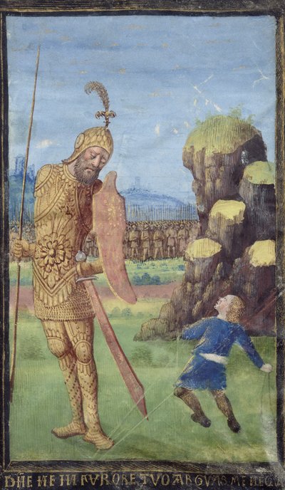 David and Goliath, from a Book of Hours, c.1470 by Jean Colombe