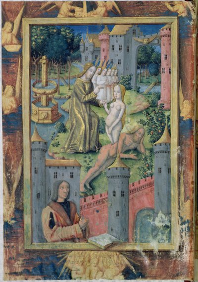 The Creation of Eve from Book of Hours of Louis of Orleans, 1490 by Jean Colombe