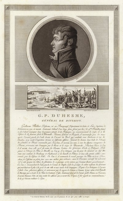 Portrait of Guillaume Philibert Duhesme by Jean Duplessi Bertaux