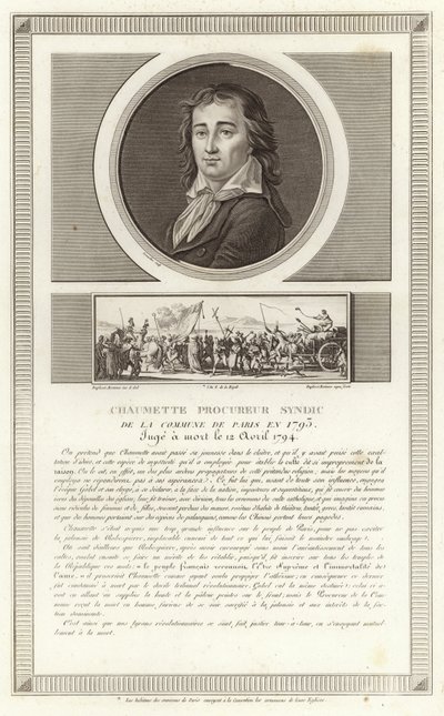 Portrait of Pierre Gaspard Chaumette by Jean Duplessi Bertaux