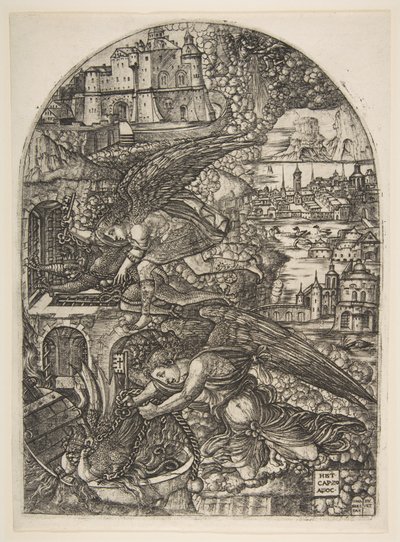 Satan Bound for a Thousand Years, from the Apocalypse by Jean Duvet