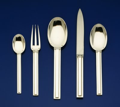 A 72-Piece French Cannes-Pattern Silver Flatware Service by Jean Elysée Puiforcat
